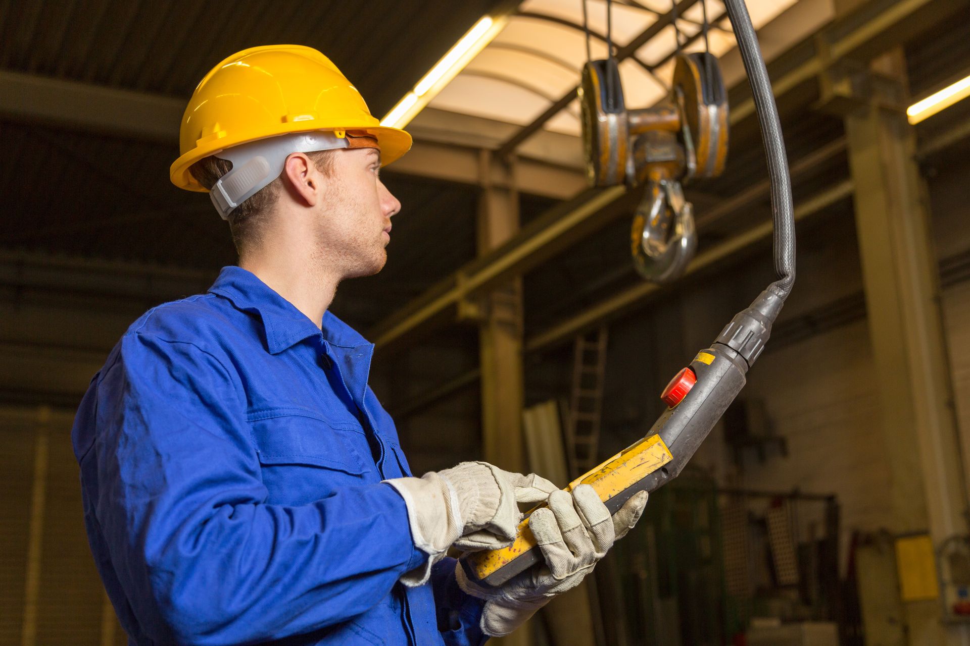 Industrial operator using wireless machine control in a demanding production environment